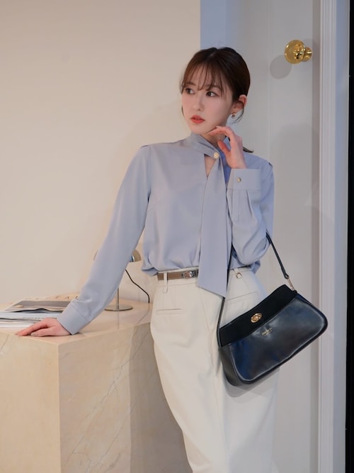 Long Tie Slit Blouse（シャツ/ブラウス）｜Her lip to（ハーリップ