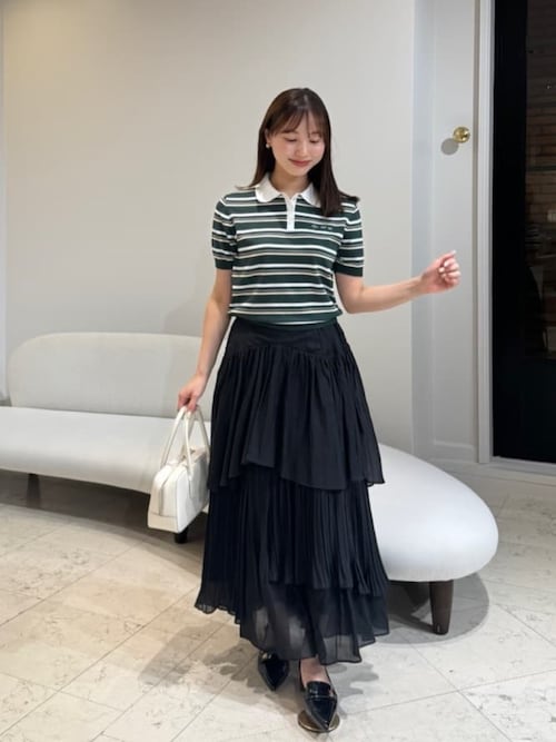 スカート herlipto Asymmetry Tiered Skirt M Essentia］Asymmetric Tiered Skirt