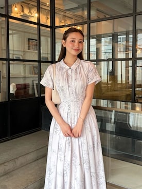 「Her lip to（ハーリップトゥー）のアイテム（ワンピース）」を使った、Her lip toさん（レディース・157cm）の春コーディネート