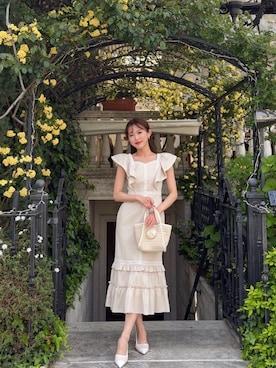 「Her lip to（ハーリップトゥー）のアイテム（ワンピース）」を使った、Her lip toさん（レディース・165cm）の春コーディネート