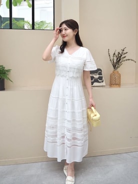 「Her lip to（ハーリップトゥー）のアイテム（ワンピース）」を使った、Her lip toさん（レディース・159cm）の春コーディネート