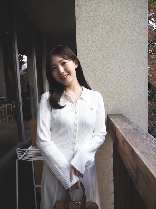 Trois Rib Knit Polo Top（ニット/セーター）｜Her lip to（ハーリップ