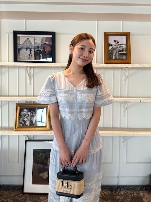 Clair Pintuck Lace Dress（ワンピース）｜Her lip to（ハーリップ