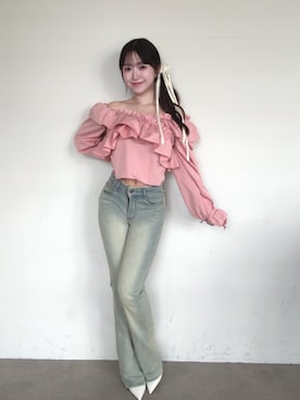 「Mejoul（メジュール）のアイテム」を使った、renaさん（レディース・151cm）の春コーディネート