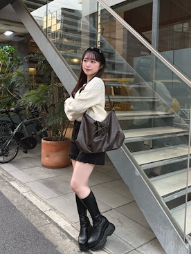 「Mejoul（メジュール）のアイテム」を使った、renaさん（レディース・151cm）の冬コーディネート