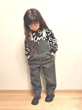 「MAKE YOUR DAY（メイクユアデイ）のアイテム」を使った、jintomaruniyoさん（キッズ・110cm）の冬コーディネート