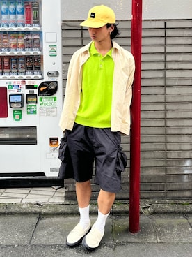 「BROKEN BASE（ブロークンベース）のアイテム（パンツ）」を使った、しゅーとさん（メンズ・170cm）の秋コーディネート