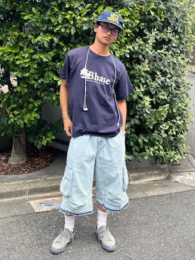 「BROKEN BASE（ブロークンベース）のアイテム」を使った、shuto00さん（メンズ・170cm）の夏コーディネート