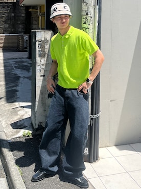 「アイテム（ハット）」を使った、しゅーとさん（メンズ・170cm）の秋コーディネート