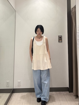 「URBAN RESEARCH DOORS（アーバンリサーチドアーズ）のアイテム（タンクトップ）」を使った、hiyoriさん（レディース・158cm）の秋コーディネート