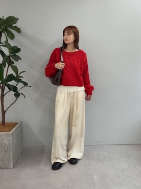 「mystic（ミスティック）のアイテム（その他パンツ）」を使った、mioさん（レディース・158cm）の秋コーディネート
