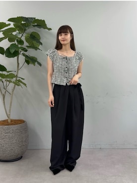 「mystic（ミスティック）のアイテム（その他パンツ）」を使った、mioさん（レディース・158cm）の秋コーディネート