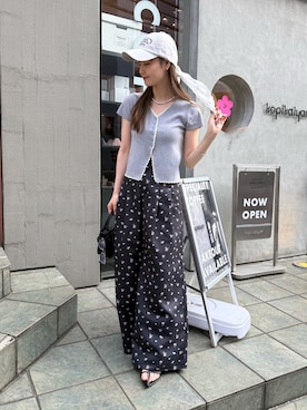 「mystic（ミスティック）のアイテム（トートバッグ）」を使った、mioさん（レディース・158cm）の春コーディネート