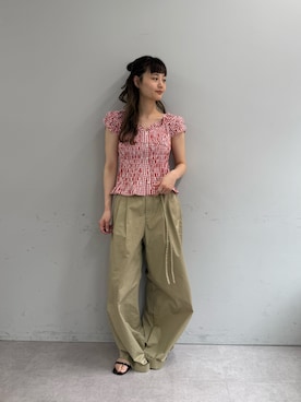 「mystic（ミスティック）のアイテム」を使った、mioさん（レディース・158cm）の春コーディネート