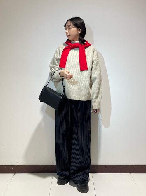 セール】『洗濯可』モチモチハイネックリブニット（ニット/セーター