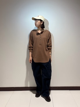 「KBF（ケイビーエフ）のアイテム（キャップ）」を使った、otowaさん（レディース・153cm）の春コーディネート