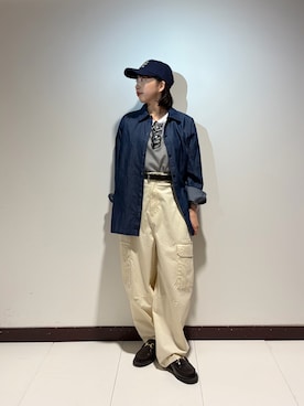 「SMELLY（スメリー）のアイテム（帽子）」を使った、otowaさん（レディース・153cm）の春コーディネート