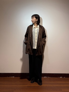 「プリーツパンツ」｜otowaさん（レディース・153cm）の秋コーディネート