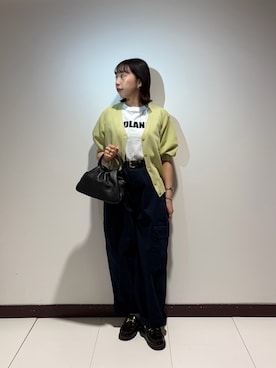 「Vネック」｜otowaさん（レディース・153cm）の春コーディネート