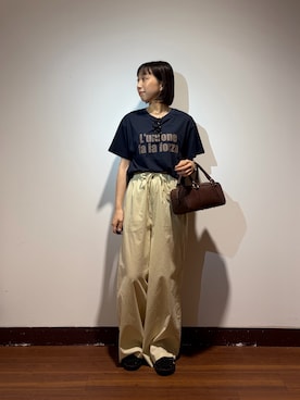 「SMELLY（スメリー）のアイテム（メガネ）」を使った、otowaさん（レディース・153cm）の夏コーディネート