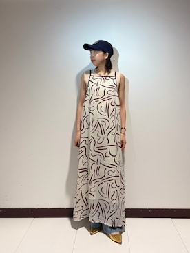 「ITEMS URBANRESEARCH（アイテムズ アーバンリサーチ）の『洗濯可』ワイドノースリーブニット（ニット/セーター、ホワイト系）」を使った、otowaさん（レディース・153cm）の夏コーディネート