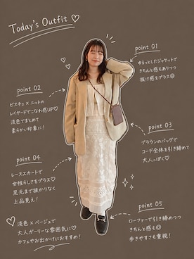 ynaunaqさん（レディース・155cm）の春コーディネート