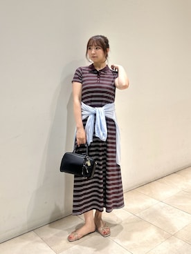 「NATURAL BEAUTY BASIC（ナチュラルビューティーベーシック）のスキッパードルマンシャツ（シャツ/ブラウス、ブルー系）」を使った、MIKUさん（レディース・161cm）の秋コーディネート