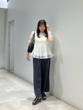 Oggi5月号掲載】◇シアーペプラムブラウス半袖を使った人気