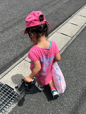 「A BATHING APE（アベイシングエイプ）のアイテム」を使った、こはﾁさん（キッズ・90cm）の夏コーディネート