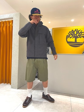 「アイテム（モカシン/デッキシューズ）」を使った、永野桜爾郎さん（メンズ・182cm）の夏コーディネート