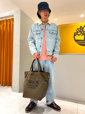 「ピンクシャツ」｜永野桜爾郎さん（メンズ・182cm）の夏コーディネート