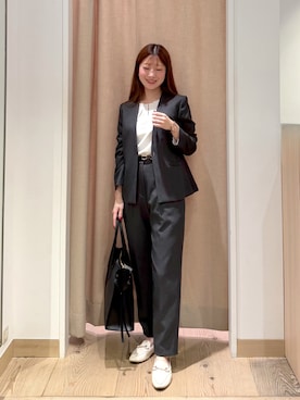 NATURAL BEAUTY BASICのノーカラージャケットを使った人気ファッション