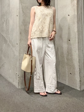 「FURLA（フルラ）のアイテム」を使った、Pqranさん（レディース・158cm）の夏コーディネート