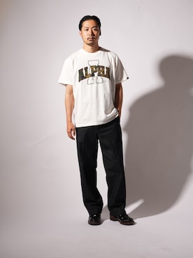 「Alpha Industries（アルファインダストリーズ）のアイテム」を使った、Yujiroさん（メンズ・178cm）の夏コーディネート