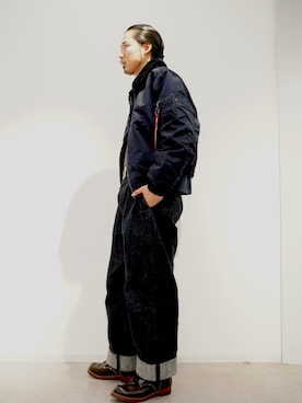 「アイテム（ミリタリージャケット）」を使った、Yujiroさん（メンズ・178cm・20代）の冬コーディネート