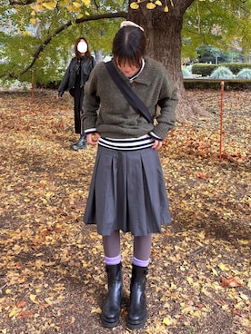 「CHAN ME（チャンミ）のアイテム」を使った、りんさん（レディース・153cm）の秋コーディネート