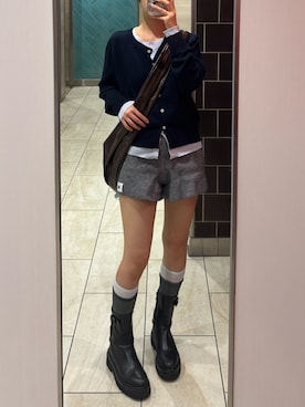 「Unblend（アンブレンド）のアイテム」を使った、りんさん（レディース・153cm）の秋コーディネート