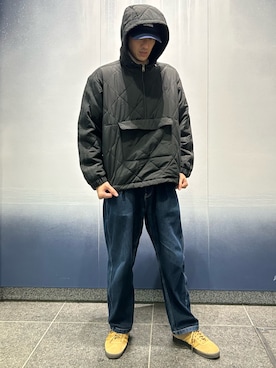「キルトジャケット」｜「アイテム（帽子）」を使った、YTさん（メンズ・180cm）の秋コーディネート