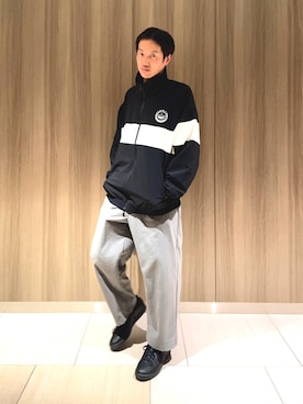 「adidas（アディダス）のRIFTA ウインドブレーカー / アディダスオリジナルス adidas Originals（ナイロンジャケット、ブラック系）」を使った、YTさん（メンズ・180cm）の夏コーディネート