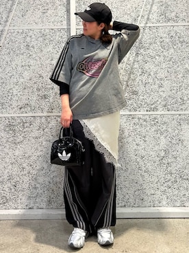 「adidas（アディダス）のアイテム（帽子）」を使った、FAさん（レディース・158cm）の春コーディネート