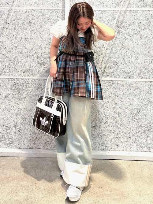 プリーツ チェック スカート / アディダスオリジナルス adidas