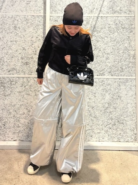 「アイテム（ジャージ）」を使った、FAさん（レディース・158cm）の秋コーディネート