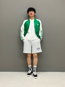 「アイテム（ナイロンジャケット）」を使った、OFさん（メンズ・175cm・10代）の夏コーディネート