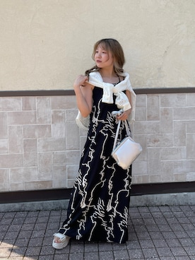 「AS KNOW AS plus（アズノゥアズプラス）のアイテム（ワンピース/ドレス）」を使った、ANNAさん（レディース・148cm）の夏コーディネート