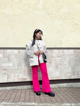 「AS KNOW AS plus（アズノゥアズプラス）のアイテム（パンツ）」を使った、ANNAさん（レディース・148cm）の春コーディネート