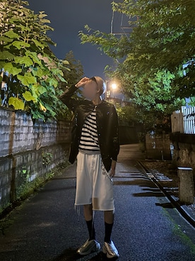 「Saint Laurent（サンローラン）の【SAINT LAURENT/サンローラン】スクエア サングラス SL M140F 001（サングラス）」を使った、RIKUさん（メンズ・174cm・10代）の秋コーディネート