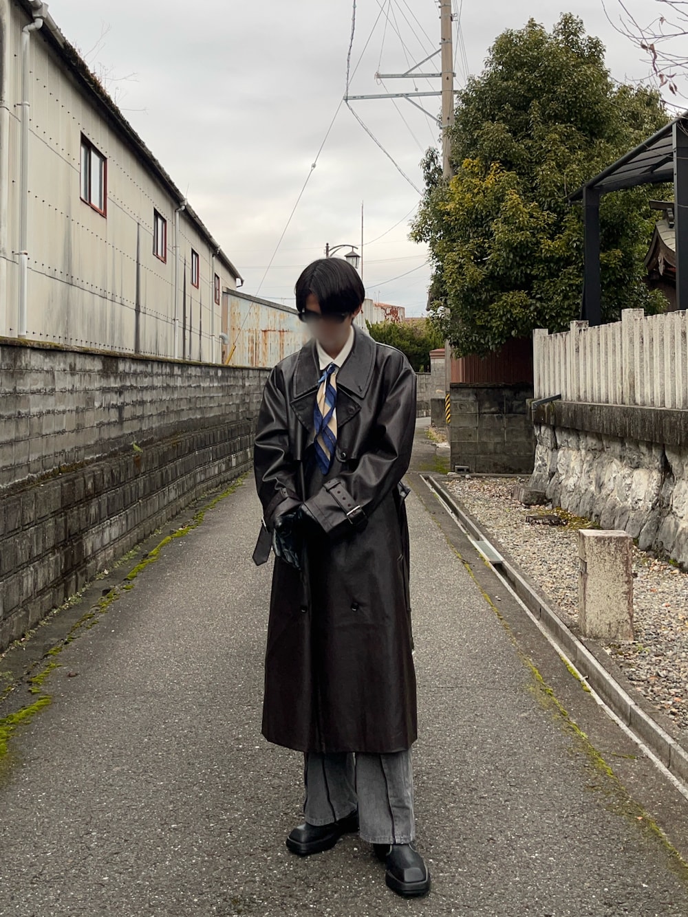 Loose/ルース モードオーバー ハイネックトレンチコート 【Loose