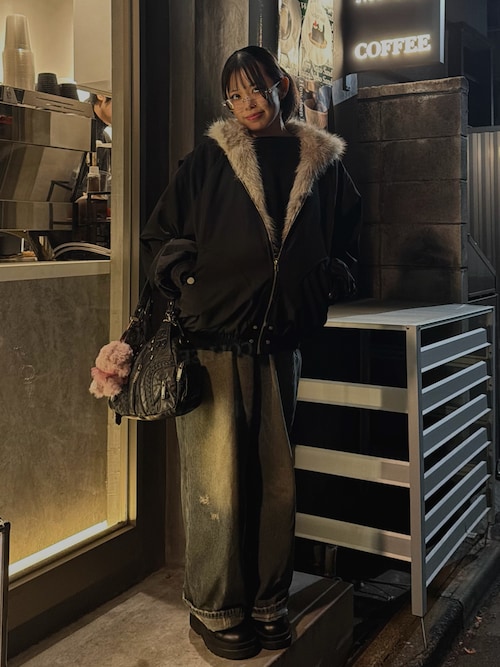 選べる4サイズ 】Y2Kヴィンテージダメージワイドルーズデニム（デニム