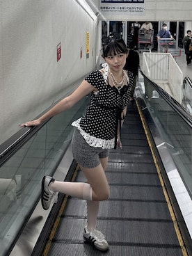 「リブニットパンツ」｜p!noさん（レディース・156cm）の秋コーディネート