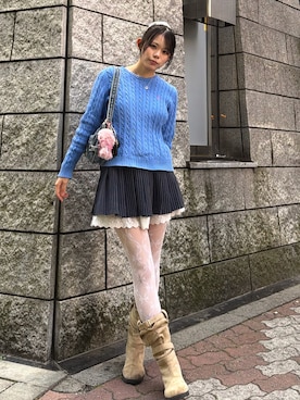 「Loueme（ルエム）のアイテム」を使った、p!noさん（レディース・157cm）の春コーディネート